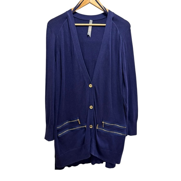 Melissa McCarthy Purple Longline Cardigan Sweater Size 2X - Picture 2 of 11